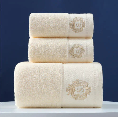 Dluxe Ave. 3 Pcs Ultra-Soft Cotton Bath Towel Set for Home