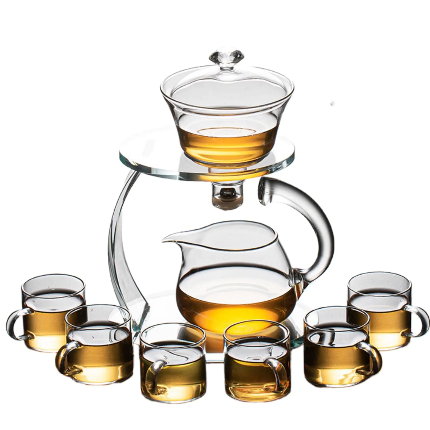 Dluxe Ave. Glass Teapot Set/ (Clear)