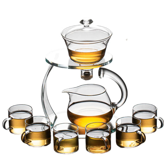 Dluxe Ave. Glass Teapot Set/ (Clear)