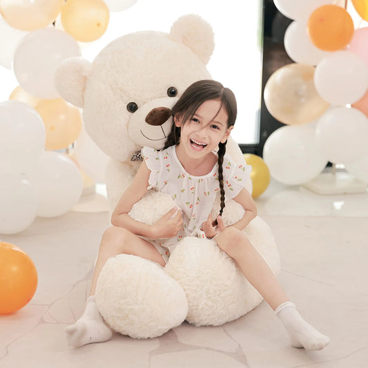 Dluxe Ave. 55 inch Giant Teddy Bear Stuffed Animal White Big Plush