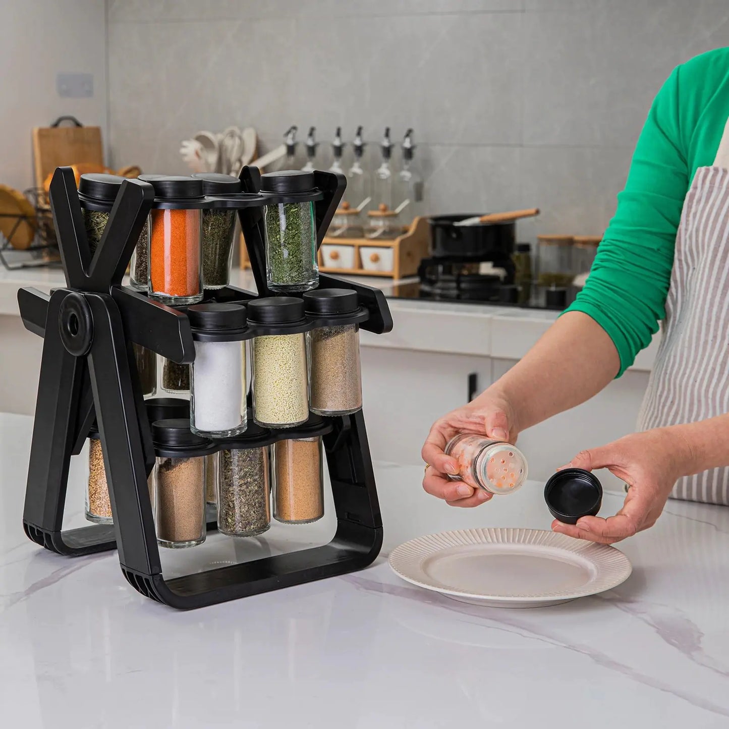 Dluxe Ave. Rotating Ferris Wheel Kitchen Storage Seasoning Rack