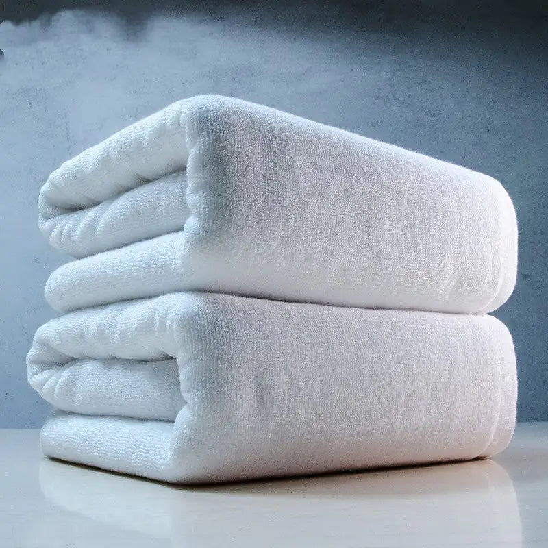 Dluxe Ave. Thick White Cotton Hotel Bath Towel