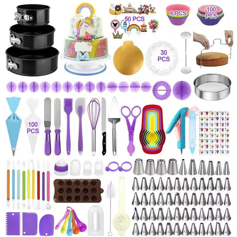 Dluxe Ave. 507-Piece Cake Decorating Set with Tools and Bags