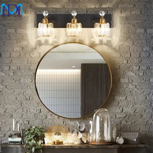 Dluxe Ave. American Crystal Vanity Lighting for Bathroom Mirror