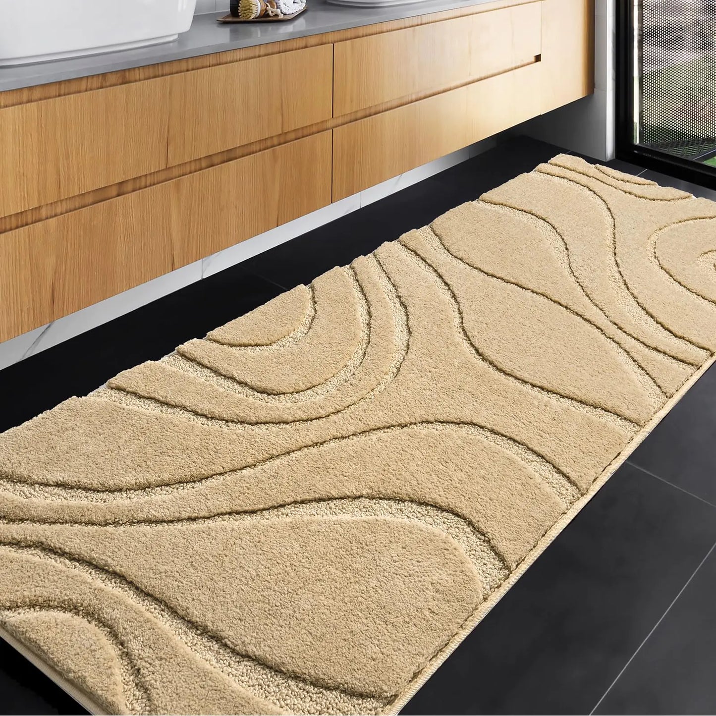Dluxe Ave. Bathroom Runner 24 x 72 Inch, Extra Long Rug,Non-Slip Shower