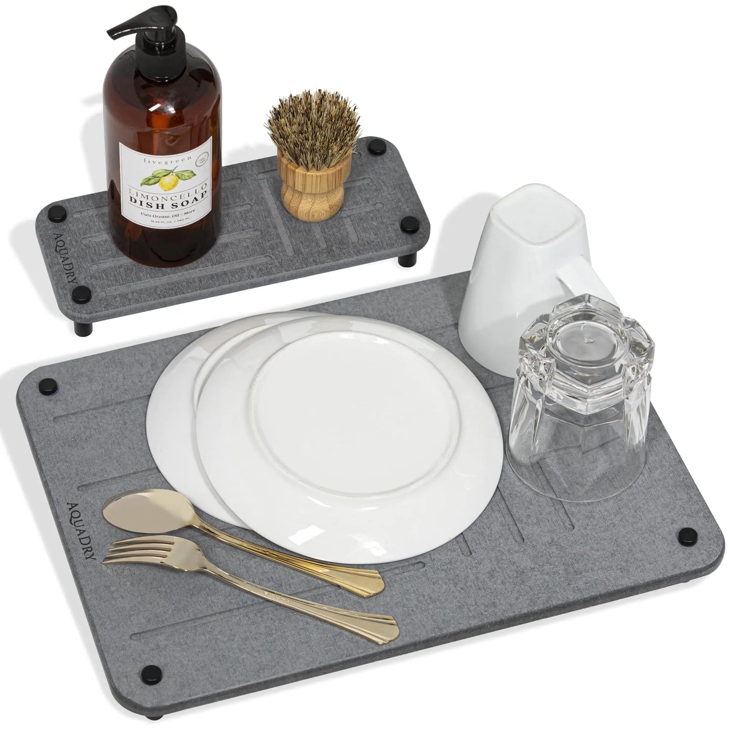 Dluxe Ave. Dry Stone Drying Mat for Kitchen Counter |  15.7"(L) × 11.8"(W)