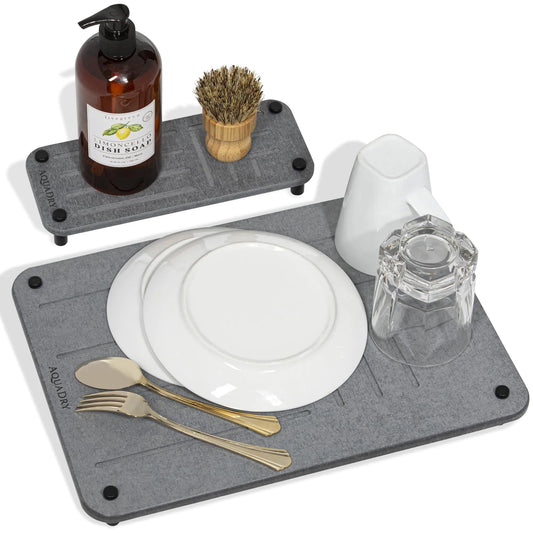 Dluxe Ave. Dry Stone Drying Mat for Kitchen Counter |  15.7"(L) × 11.8"(W)