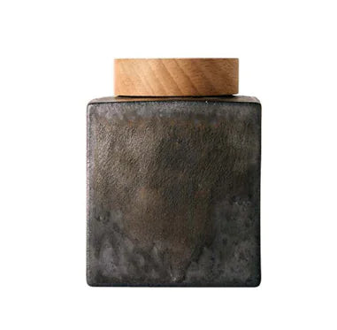 Dluxe Ave. Vintage Wooden Pu-erh Tea Canister with Lid