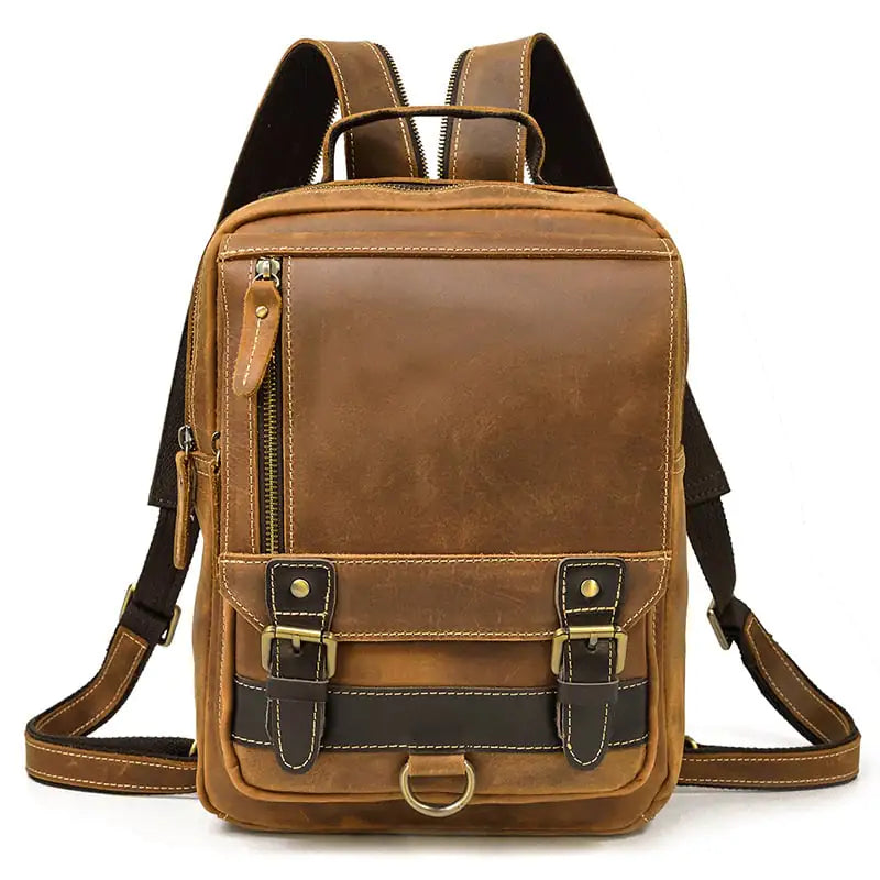 Dluxe Ave. Genuine Leather Travel Backpack