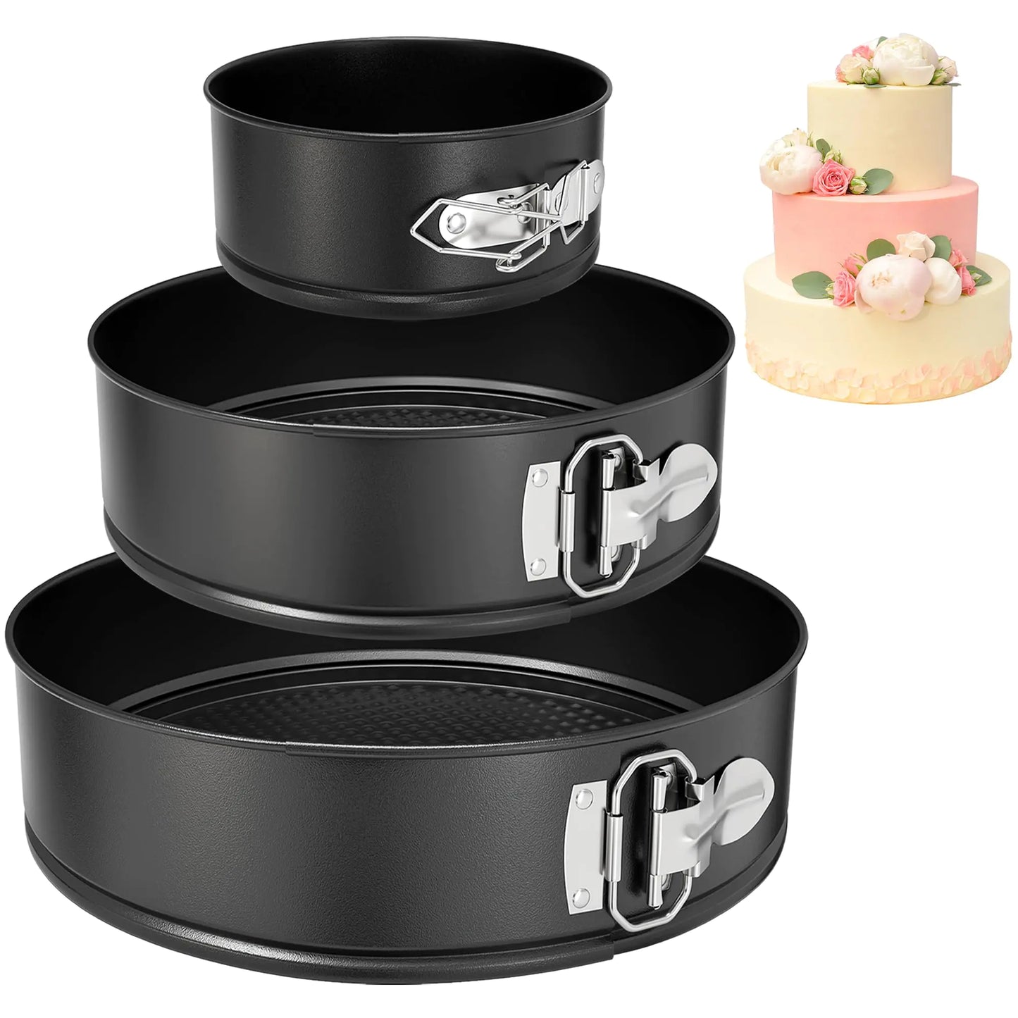 Dluxe Ave. Pan Set of 3 Pcs (4"/7"/9") Non-stick
