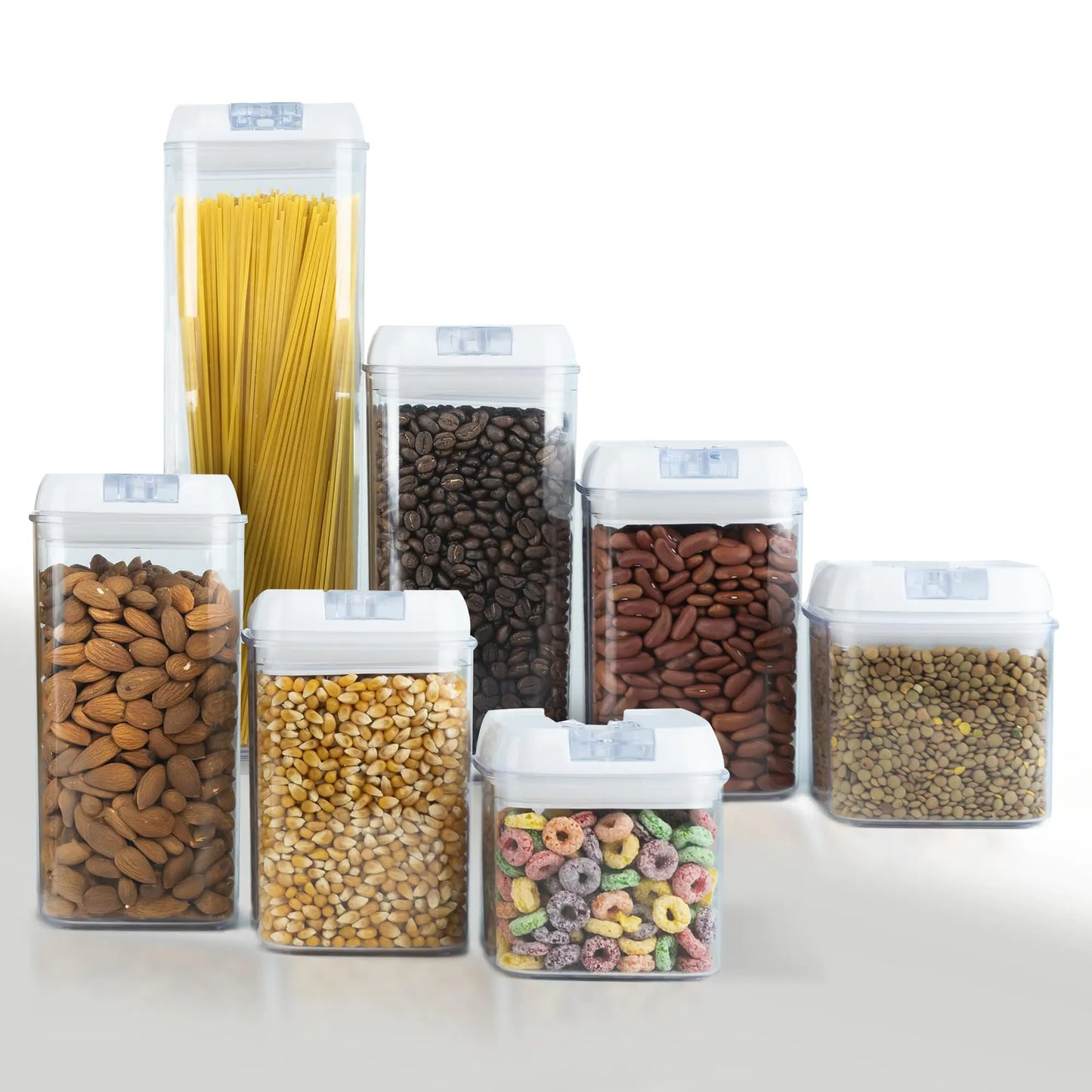 Dluxe Ave. 7 Pieces Airtight Food Storage Containers with Lids/ BPA Free/ Plastic/ Labels