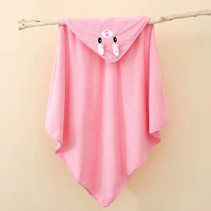 Dluxe Ave. Soft Coral Fleece Hooded Towel for Babies and Kids