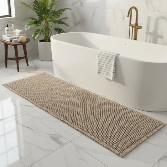 Dluxe Ave. Upgraded Waffle Runner Rug/ Super Absorbent  24" x 72" Irish Cream