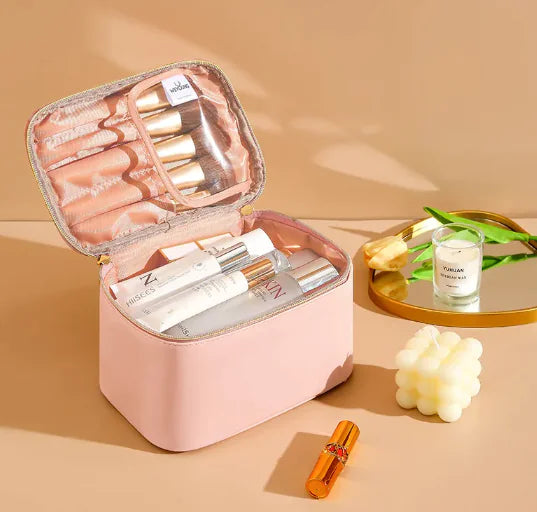 Dluxe Ave. Large Capacity PU Leather Cosmetic Storage Bag