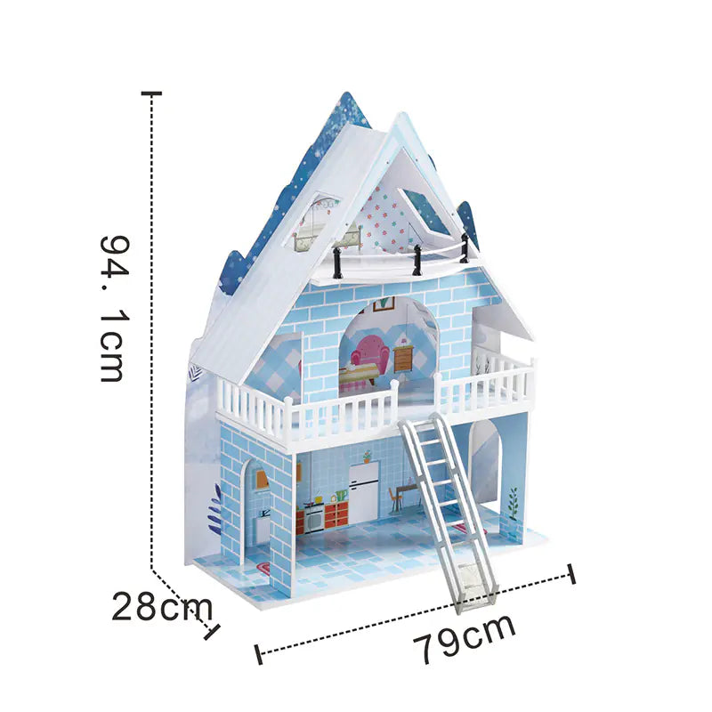 Dluxe Ave. Kids Wooden Luxury Dollhouse Toy for Role Play