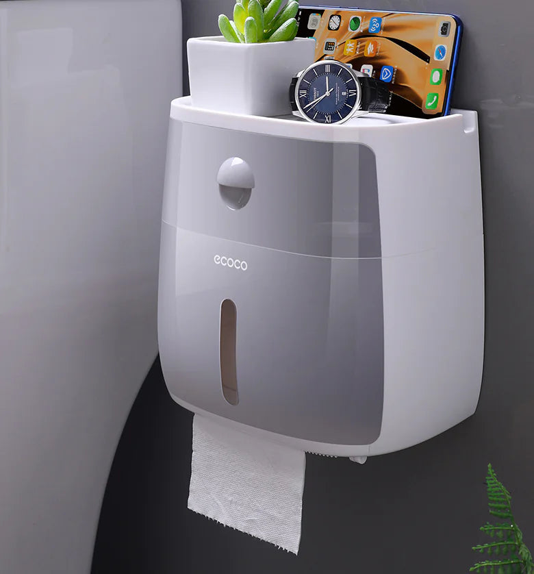 Dluxe Ave. Creative Waterproof Toilet Paper Holder and Tissue Rack
