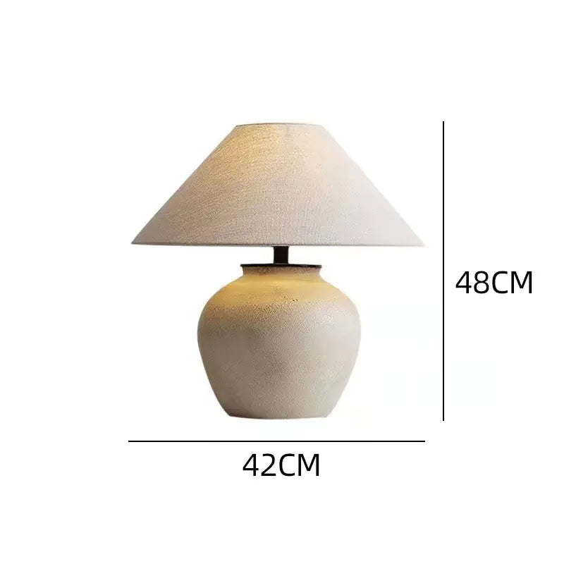 Dluxe Ave. Zhongshan Ceramic Table Lamp - Vintage Japanese Style