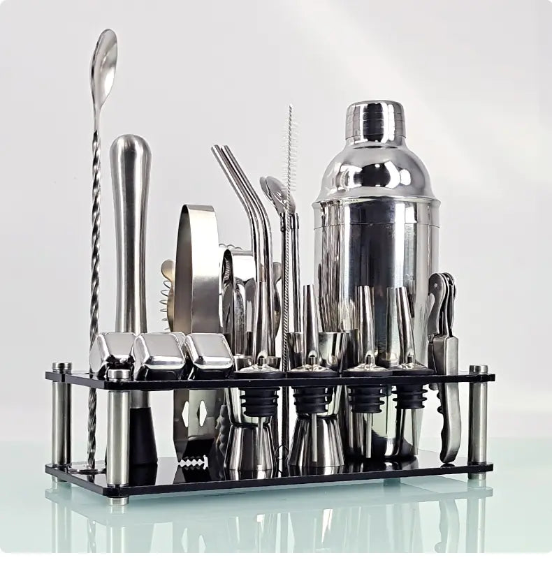 Dluxe. Ave. Cocktail Stainless Steel Ice Acrylic Set