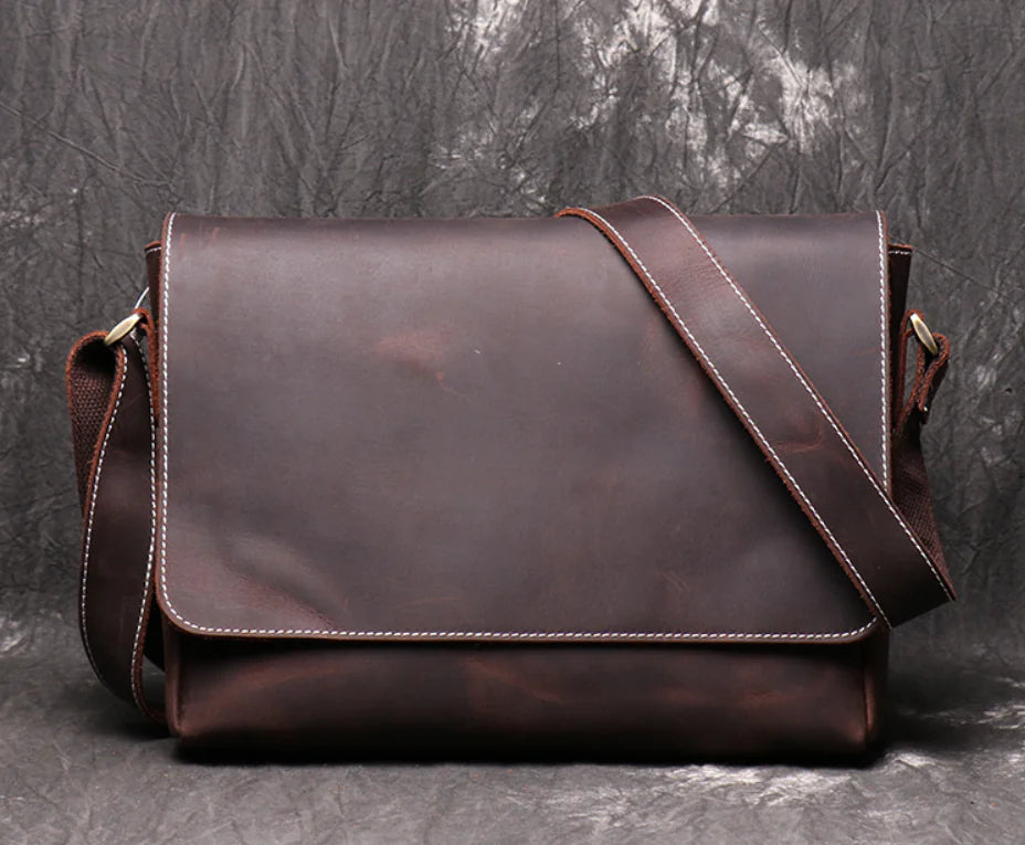 Dluxe Ave. Vintage Handmade Leather Crossbody Bag