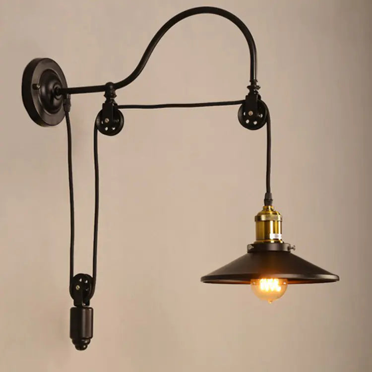Dluxe Ave. Vintage Industrial Wall Lamp for Bar and Café