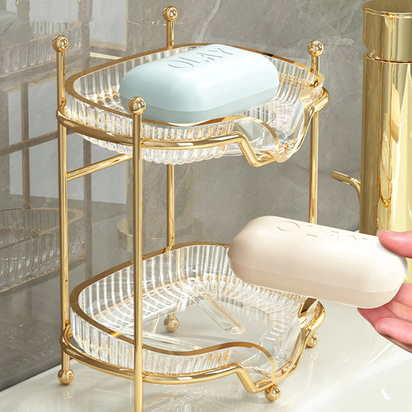 Dluxe Ave. Luxury Soap Dish and Holder for Bathroom