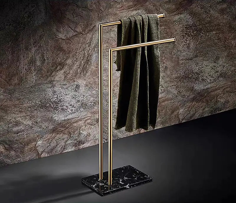 Dluxe Ave.Marble Freestanding Towel Rack for Bathroom Storage
