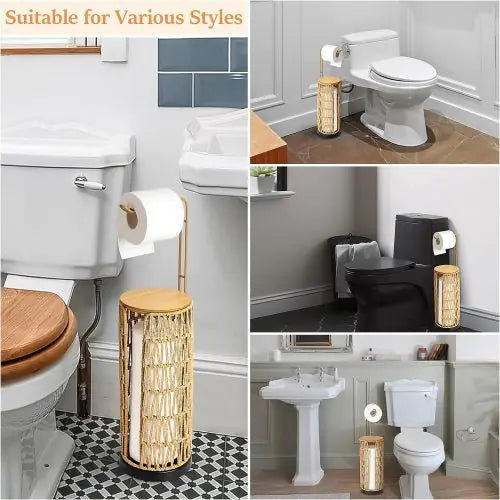 Dluxe Ave. Independent Toilet Paper Holder With Storage Space