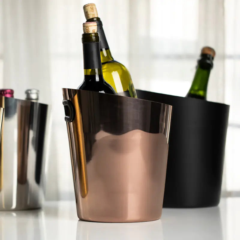 Dluxe Ave. Inclined Stainless Steel Ice Bucket for Household Use