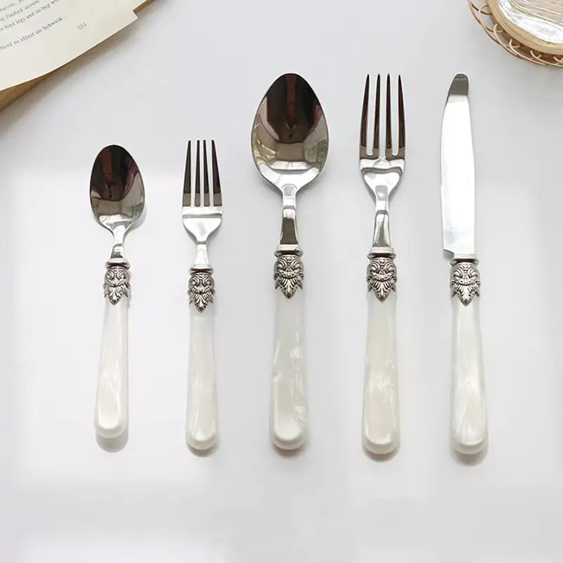 Dluxe Ave. Retro European Style Luxury Stainless Steel Cutlery Set
