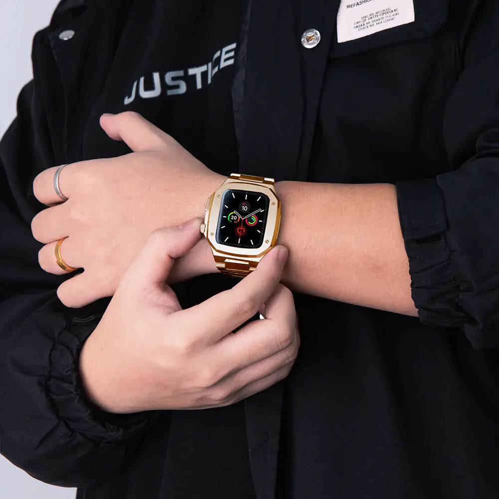 Dluxe Ave. Rose Gold Stainless Steel Case for Apple iWatch 44mm/45mm