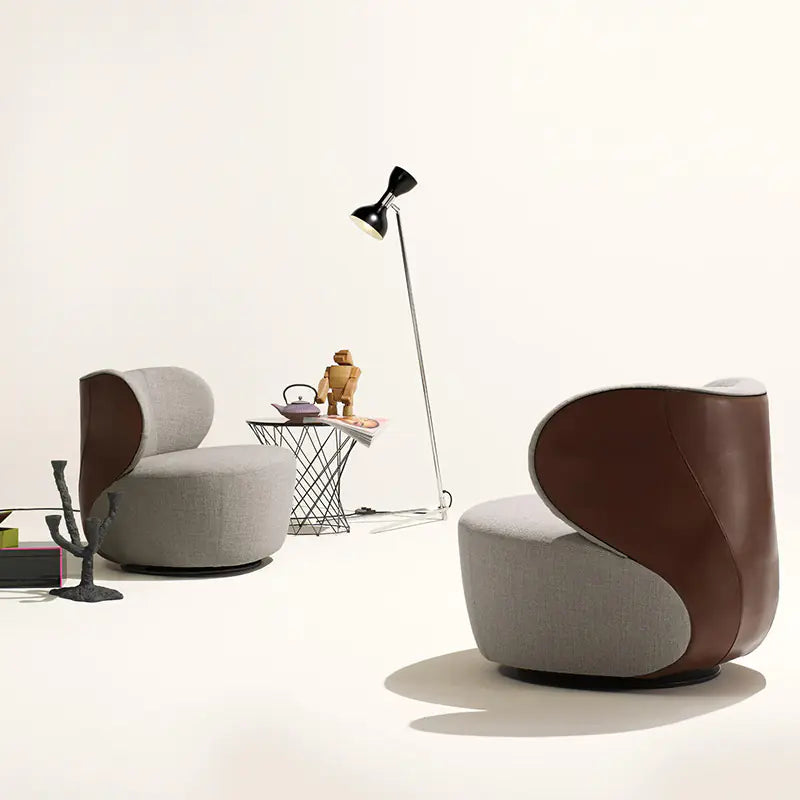 Dluxe Ave. Modern Minimalist Swivel Chair for Small Spaces