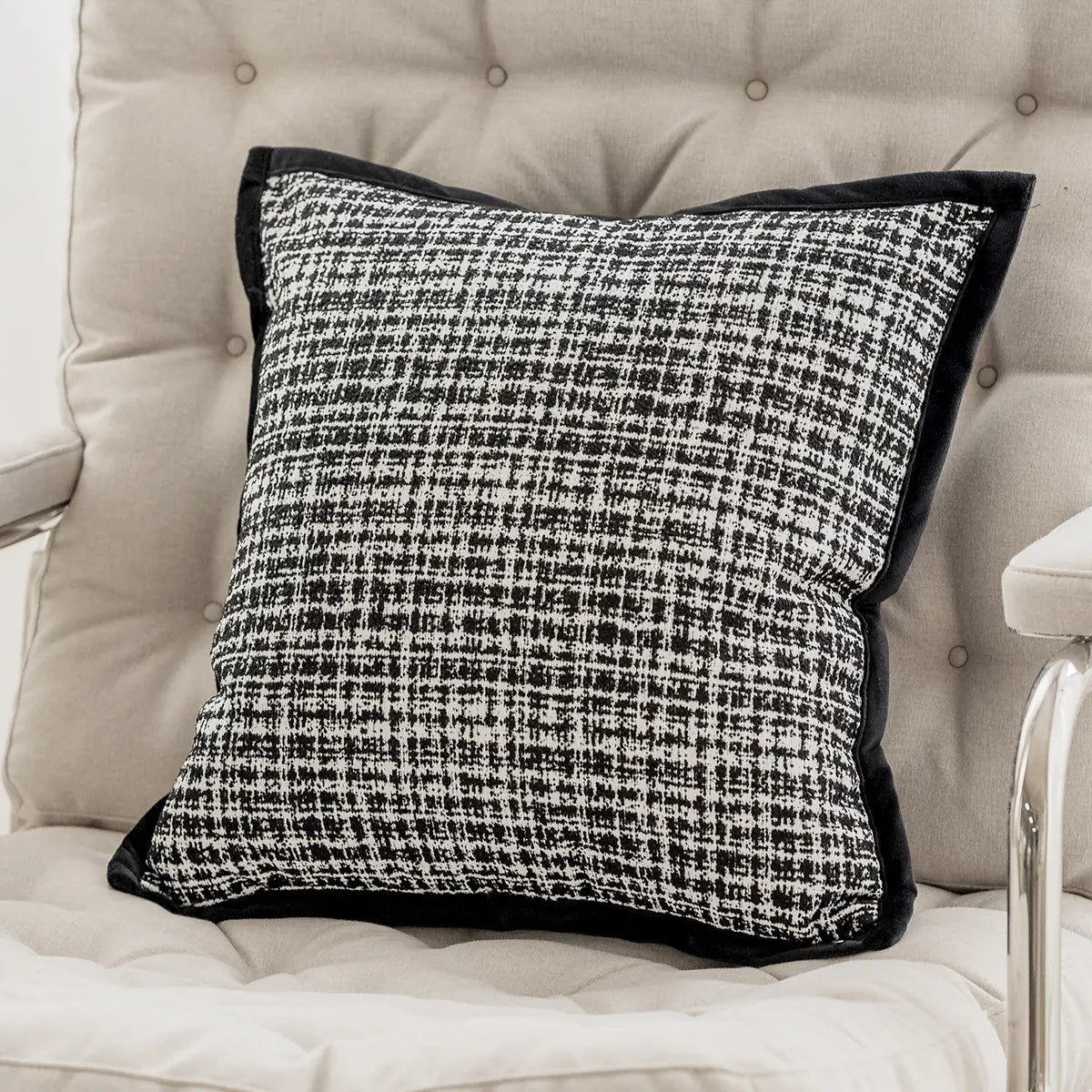 Dluxe Ave. French Classic Black and White Luxury Sofa Pillow Cases