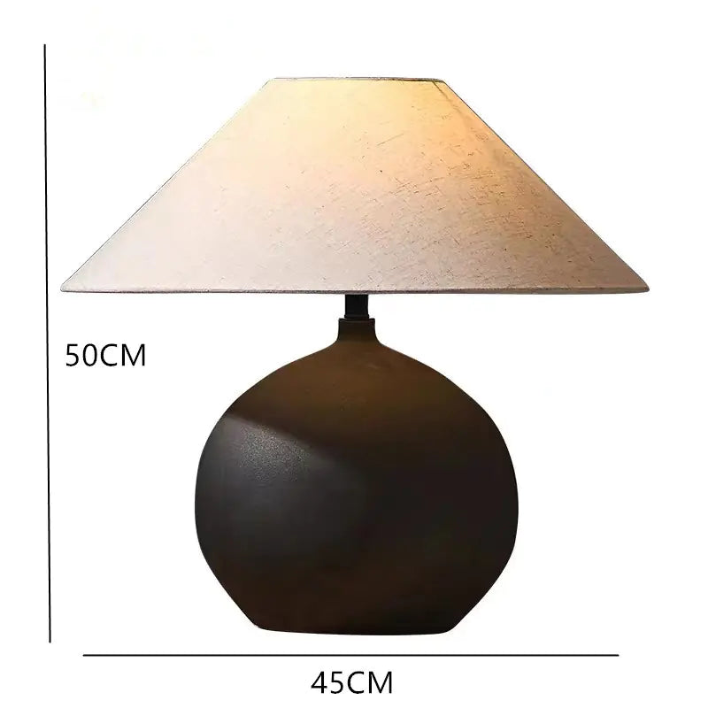 Dluxe Ave. Zhongshan Ceramic Table Lamp - Vintage Japanese Style