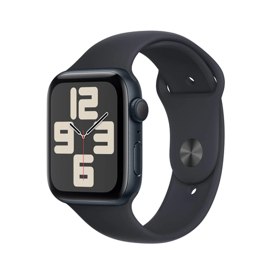 Dluxe Ave. Apple Watch SE (2nd Gen) [GPS 44mm] Smartwatch with Midnight Aluminum Case with Midnight Sport Band M/L (Renewed)