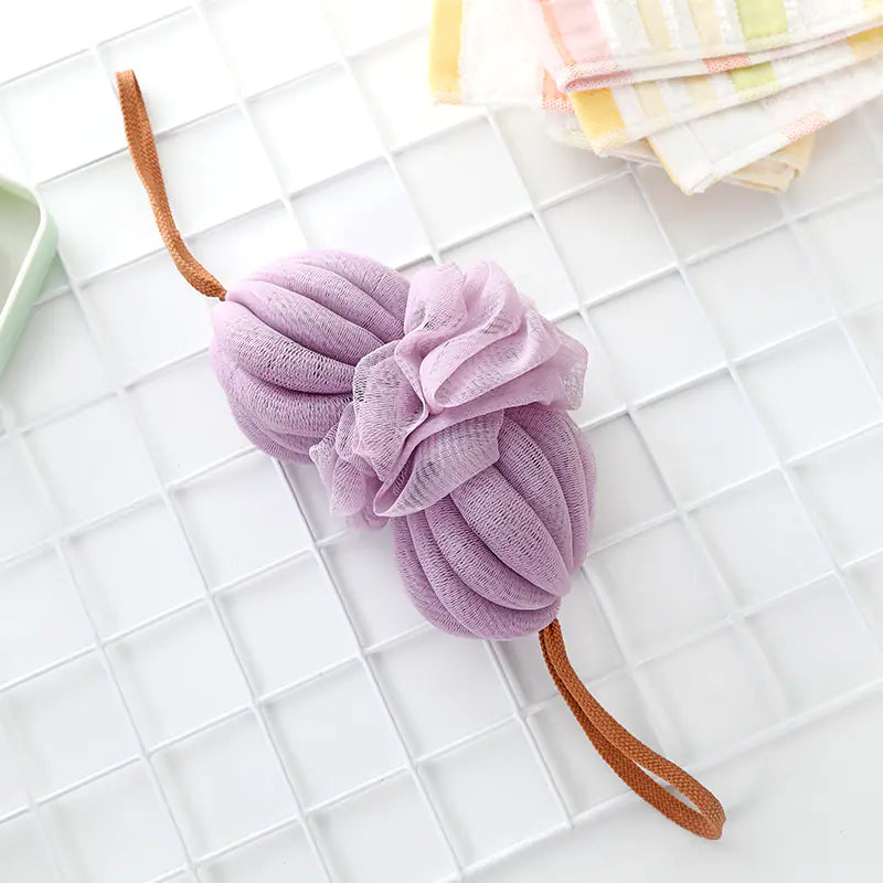 Dluxe Ave. Large Japanese Bath Towel and Exfoliating Bath Ball
