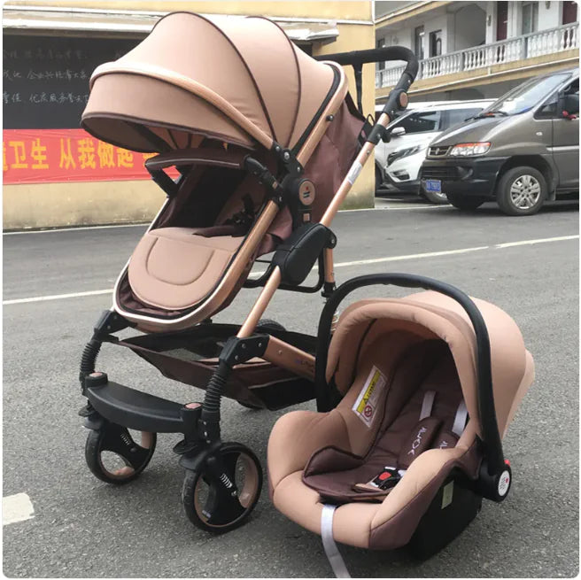 Dluxe Ave. High-View Foldable Stroller – Sit & Recline Comfort