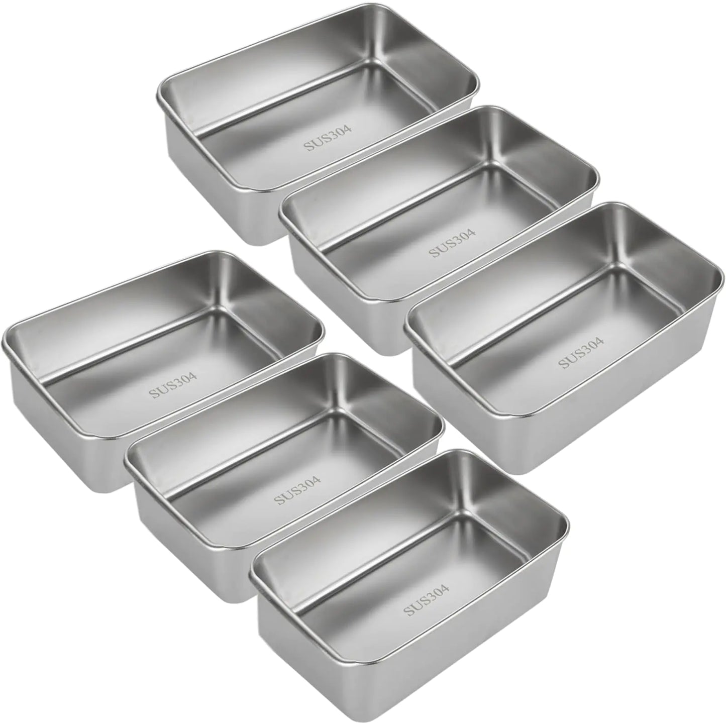 Dluxe Ave.  Stainless Steel Bread & Loaf Pan/ 6PCS