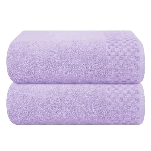 Dluxe Ave. Ultra Soft  Oversized Bath Towel Set/ 2 Pack (Purple)