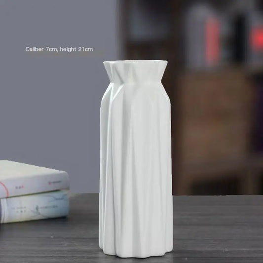 Dluxe Ave. Modern Minimalist Ceramic Vase for Home & Office Decor