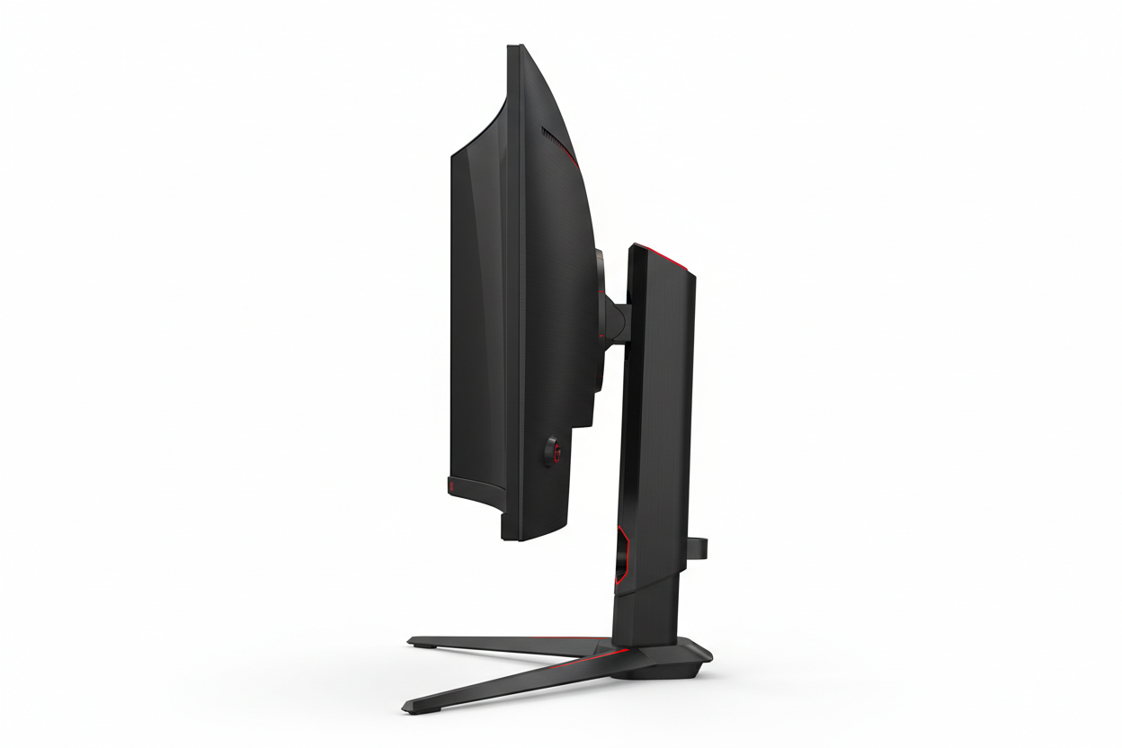 MSI MPG 275CQRXF 27-inch 2560 x 1440 (QHD) Computer Monitor 240Hz Adaptive-Sync HDR Ready HDMI VGA Port Display PortVESA Mountable Tilt Speaker 0.5ms Black, side