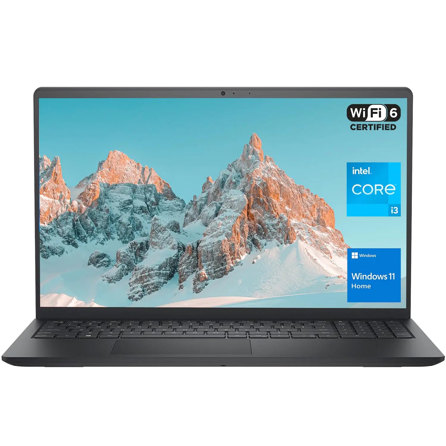 Dluxe Ave. DELL Inspiron 3000 Series 3520 Laptop 15.6" FHD Display Intel Core i3-1215U 8GB RAM 256GB PCIe SSD SD Card Reader Webcam HDMI Wi-Fi 6 Windows 11 Home Black