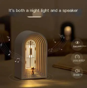 Dluxe Ave. Nordic LED Table Lamp with Bluetooth Speaker and Night Light