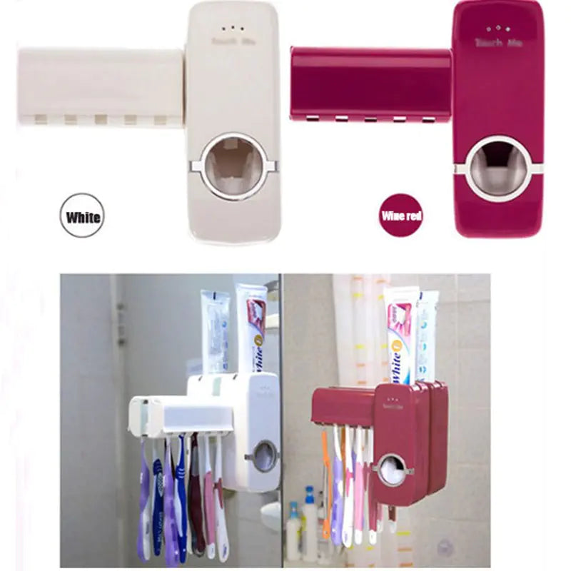 Dluxe Ave. Toothpaste Dispenser and Toothbrush Holder Set