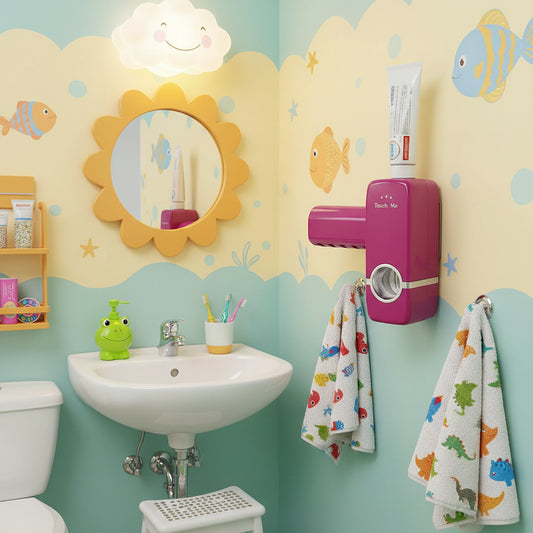 Dluxe Ave. Toothpaste Dispenser and Toothbrush Holder Set