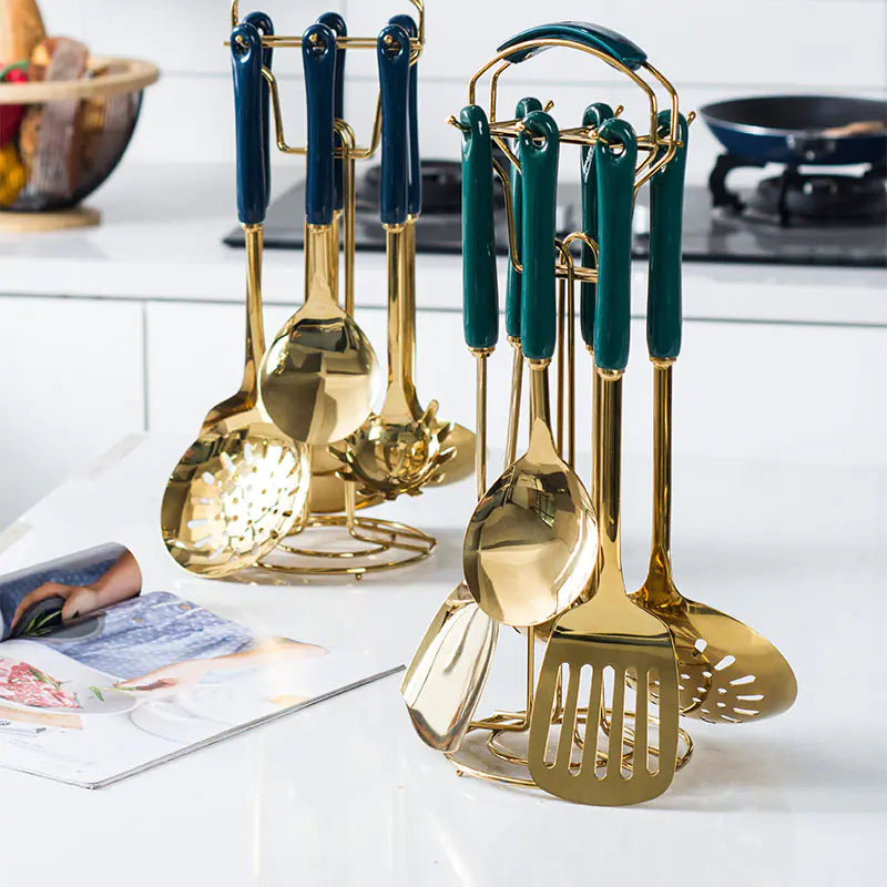 Dluxe Ave. Luxury Kitchen Utensil Set with Stainless Steel Tools