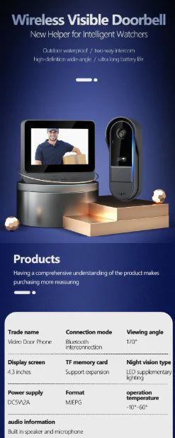 Dluxe Ave. Home Wireless Video Door bell