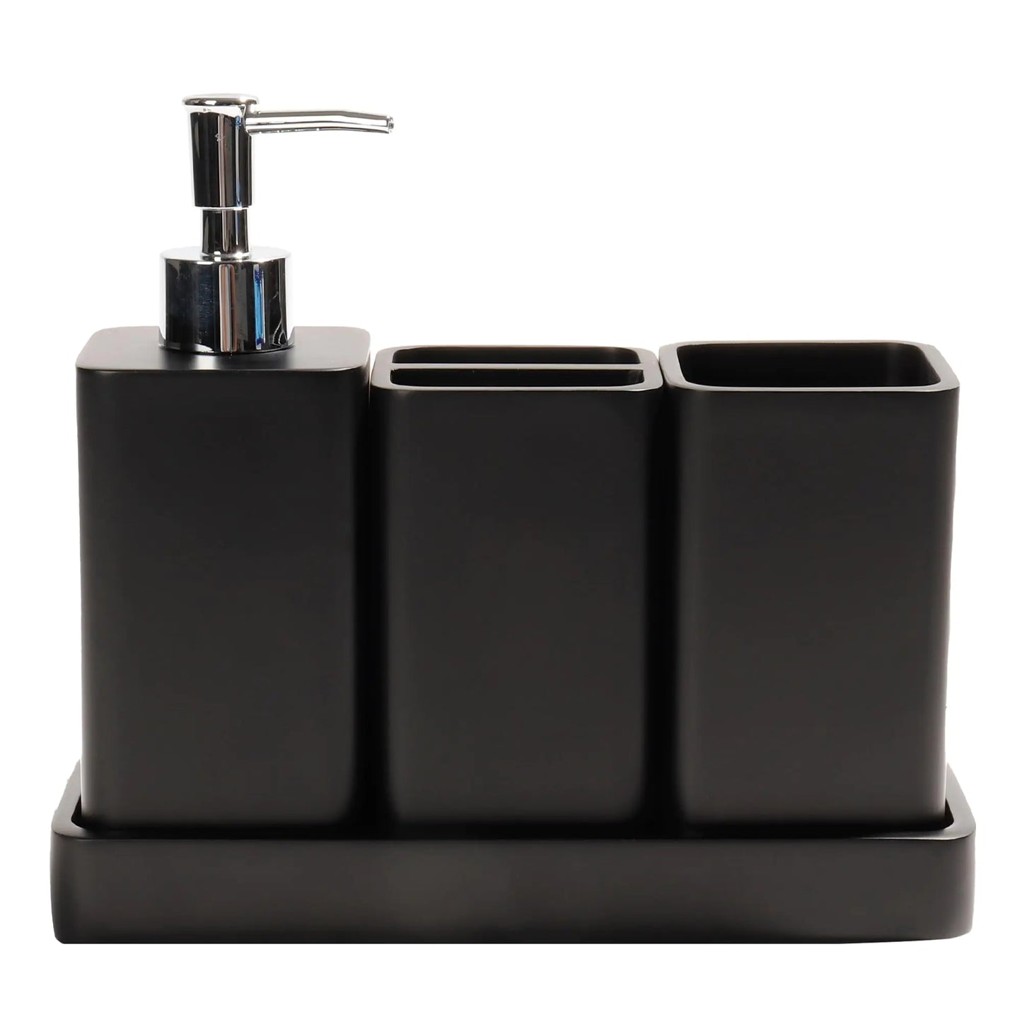 Dluxe Ave. YMXYJM Bathroom Accessories Set 4 Pcs Bathroom Accessory Set Black