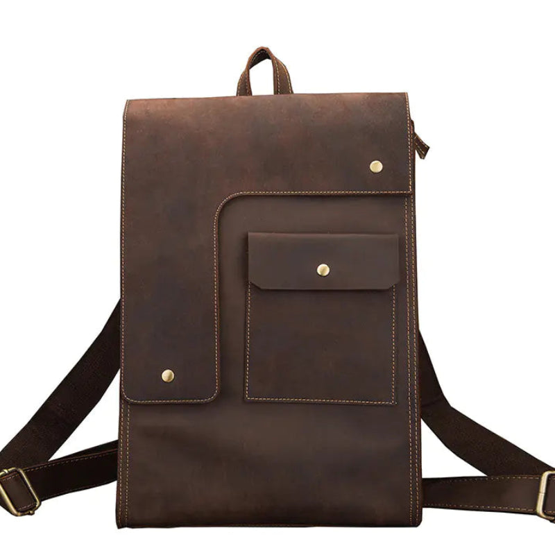 Dluxe Ave. Genuine Leather Travel Backpack