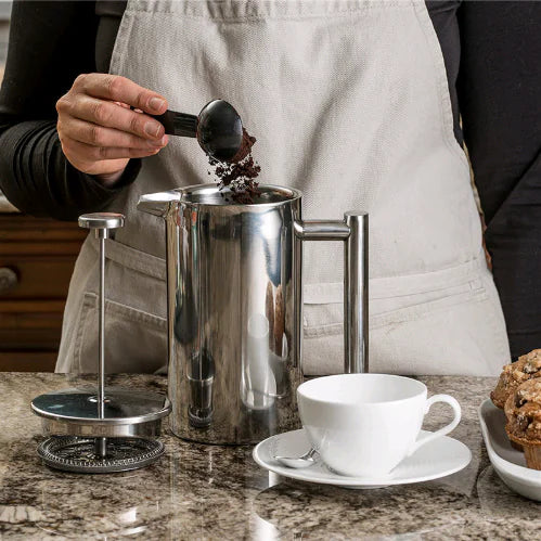 Dluxe Ave. Double-Layer Stainless Steel French Press Coffee Maker