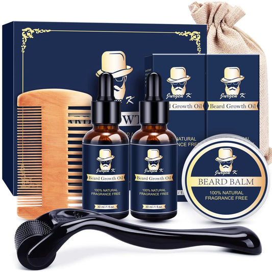 Dluxe Ave. Beard Kit for Men with Beard Growth Oil/ 2 Packs